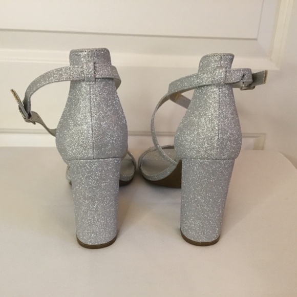 Women’s Open Toe Cross Strap High Chunky Block Dress Pump Heels - Picture 6 of 9